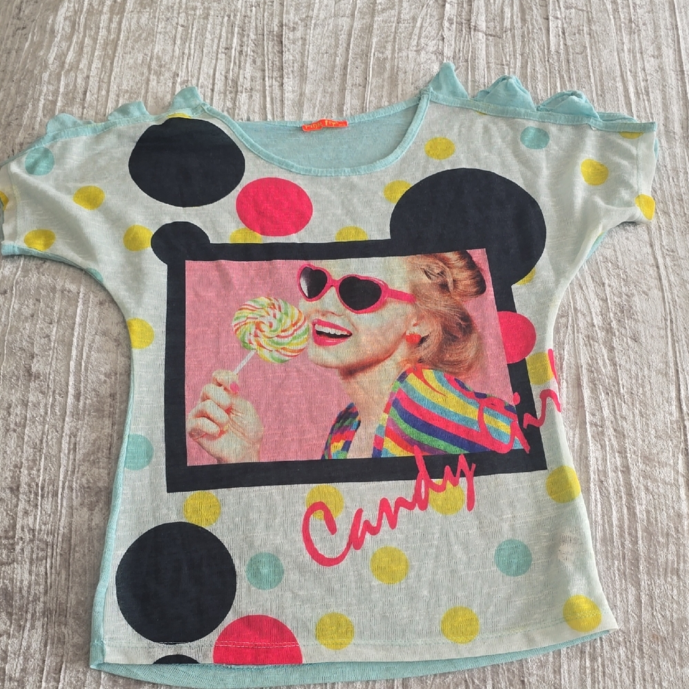 Trendy Graphic Women's Blouse - Multicolor